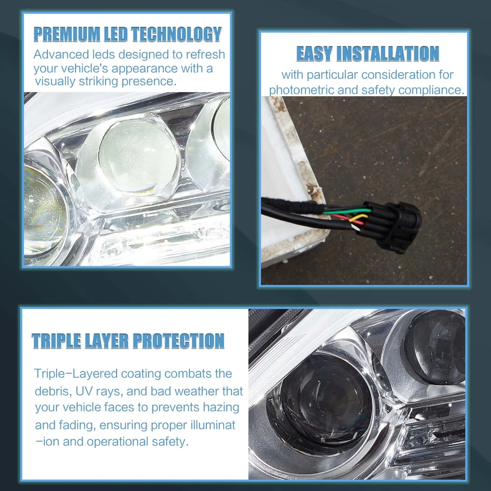 Faros LED DRL para Nissan GTR R35 09-22 actualización 09-16 a 17+ luces delanteras L+R Foto 3 de 4