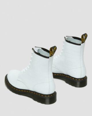 Dr Martens★1460 CROC EMBOSS★クロコダイル★WHITE PATENT Dr Martens 1460 Boots Women's Size 8 White Crocodile