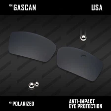 iROX Polarized Replacement Lenses for-Oakley Gascan OO9014  - Black