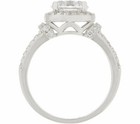 QVC Diamonique Sterling Silver Halo Ring & Stud Earrings Set Ring SZ 9 — photo 5