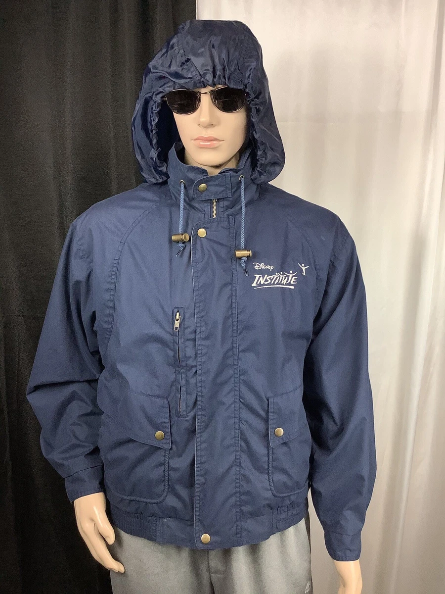 vintage DISNEY INSTITUTE Cal Craft Hong Kong Hooded Windbreaker M