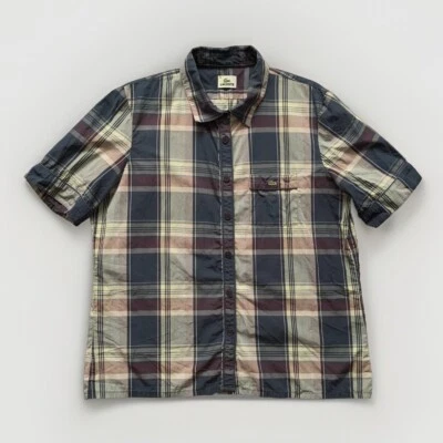 Chemise à Carreaux Lacoste 🐊 Plaid Shirt / Vintage Collector 80's 90's / Bleu L - Photo 1/4