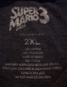 VINTAGE STYLE SUPER MARIO BROS. 3 Get A Life Mushroom NES Nintendo T-Shirt 2XL