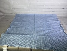Pottery Barn Kids Baby Receiving Blanket Flannel Blue White Gingham Print 2012