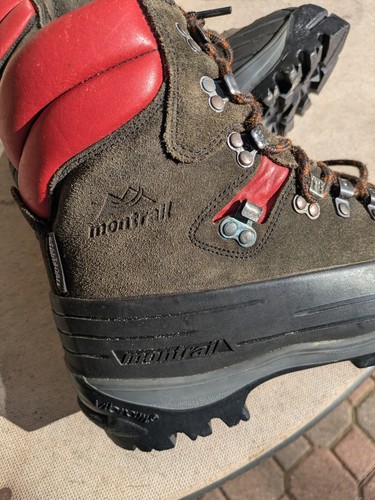 Stivali MONTRAIL Italy UOMO taglia 8,5 in pelle alpinismo escursionismo trail - Foto 6 di 7