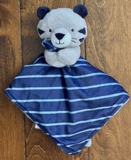 Just One You Carters TIGER Baby Lovey Security Blanket Plush Blue Gray Stripes