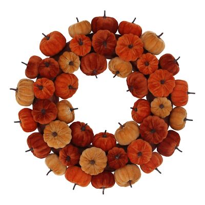 Herbstkranz Gisela Graham warm getönt Samt Kürbiskranz Neuheit