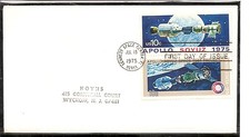 US Scott # 1570a Apollo-Soyuz FDC. No cachet.