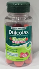 Dulcolax Saline Laxative Chewy Fruit Bites, Fast-Acting Laxative EXP 12/2026