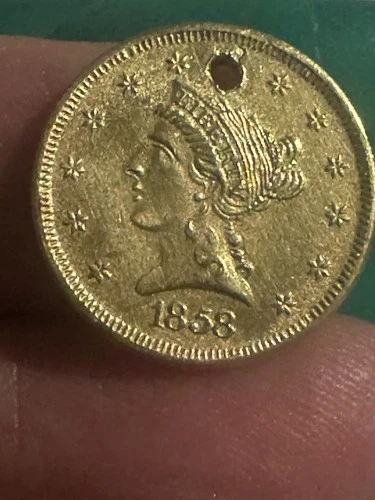 1858-2  1/2Liberty Head Gold Half Eagle