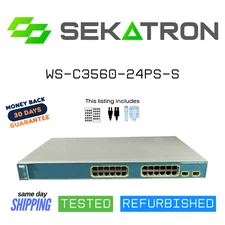 🔀 Cisco WS-C3560-24PS-S 24-Port PoE Managed Switch ⚡ Fast Ship