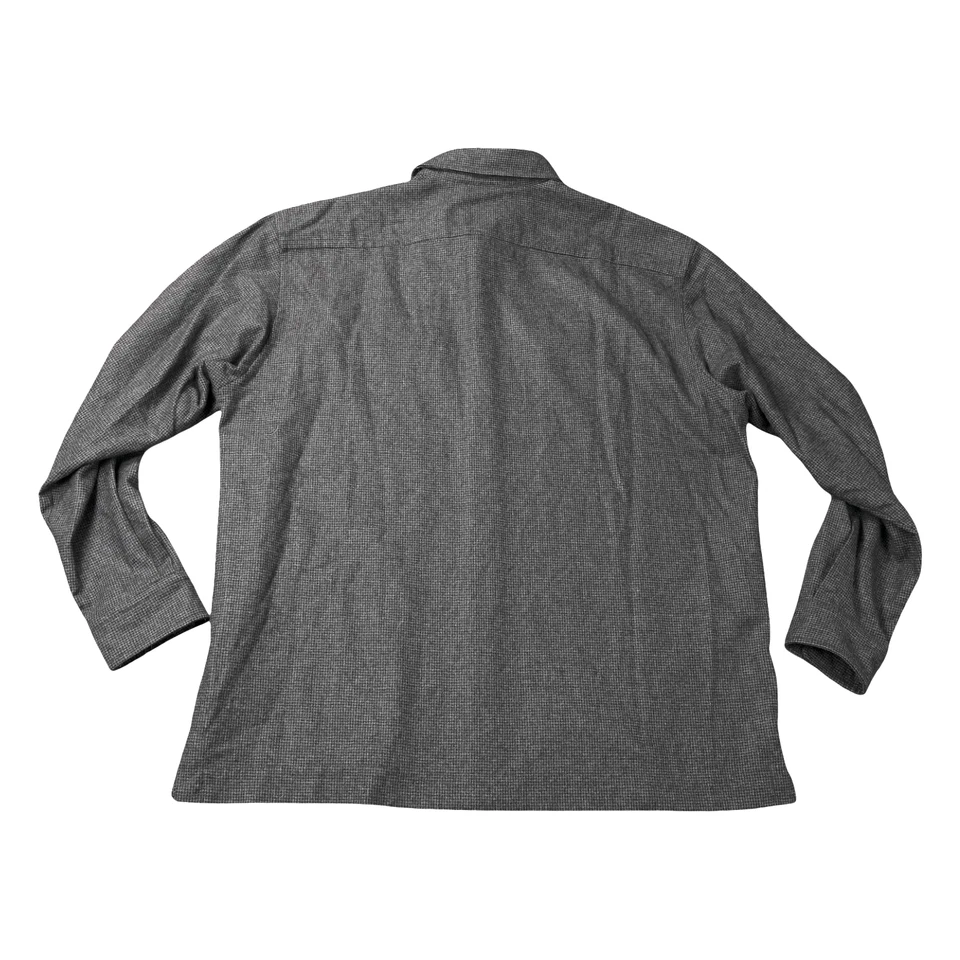 Eddie Bauer Shirt Jacket Mens Large Gray Mini-Houndstooth Wool Blend Shacket 🔥 - Image 2 of 4