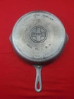 #10 Griswold Cast Iron Skillet Large Block Logo ERIE PA USA Sits Flat NO RESERVE