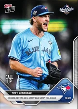 Trey Yesavage 2025 MLB Topps NOW 12 Ks WORLD SERIES RC Blue Jays CALL UP