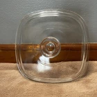 VTG  Pyrex Corning Ware Clear Square Glass Casserole Replacement Lid 8” In