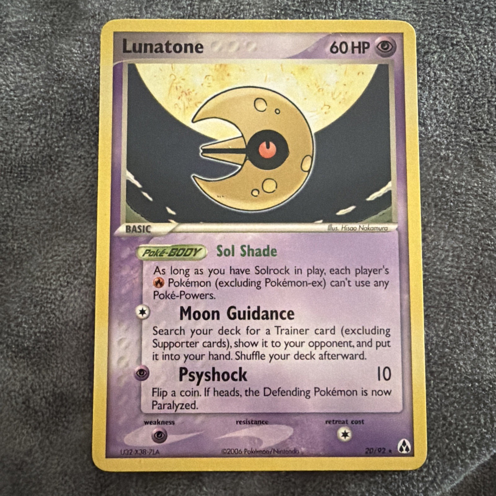 Lunatone 20/92 EX Legend Maker - Rare Pokemon Card - NM
