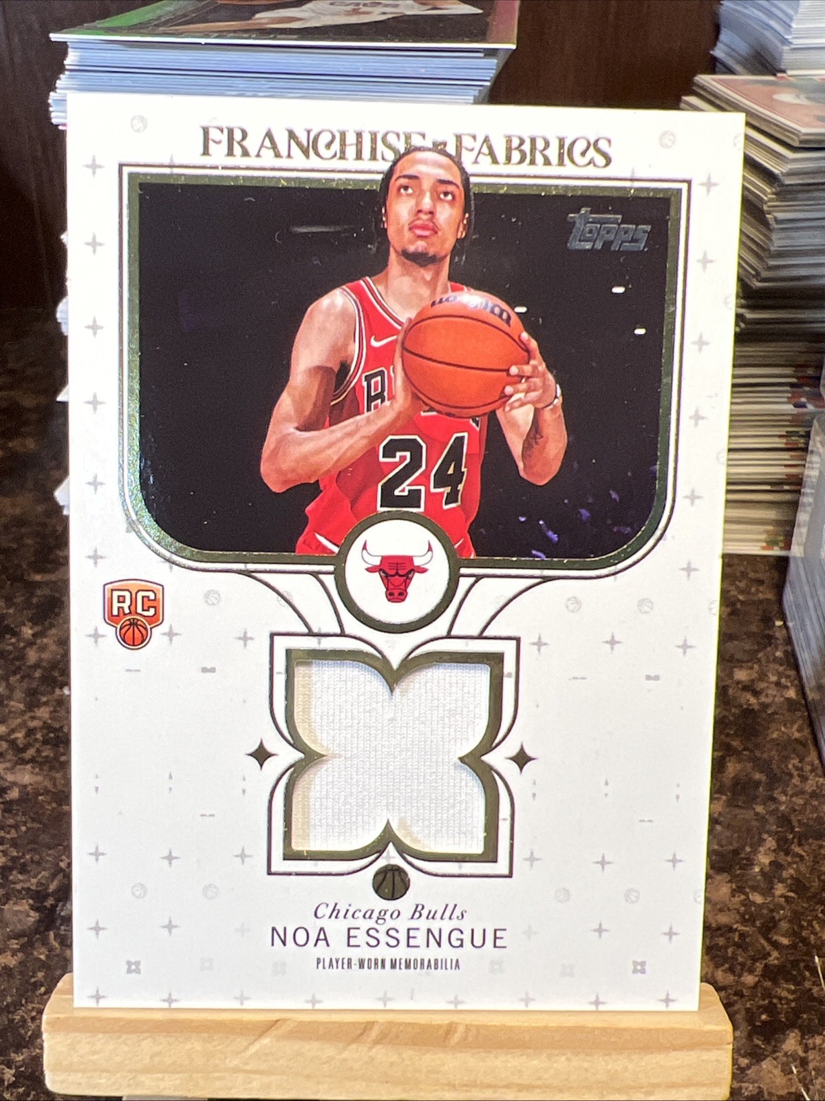 2025-26 Topps Noa Essengue Franchise Fabrics RC Jersey Rookie #FF-NE Bulls