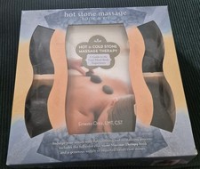 Stone Massage Therapy Kit Hot or Cold Includes Book Stones