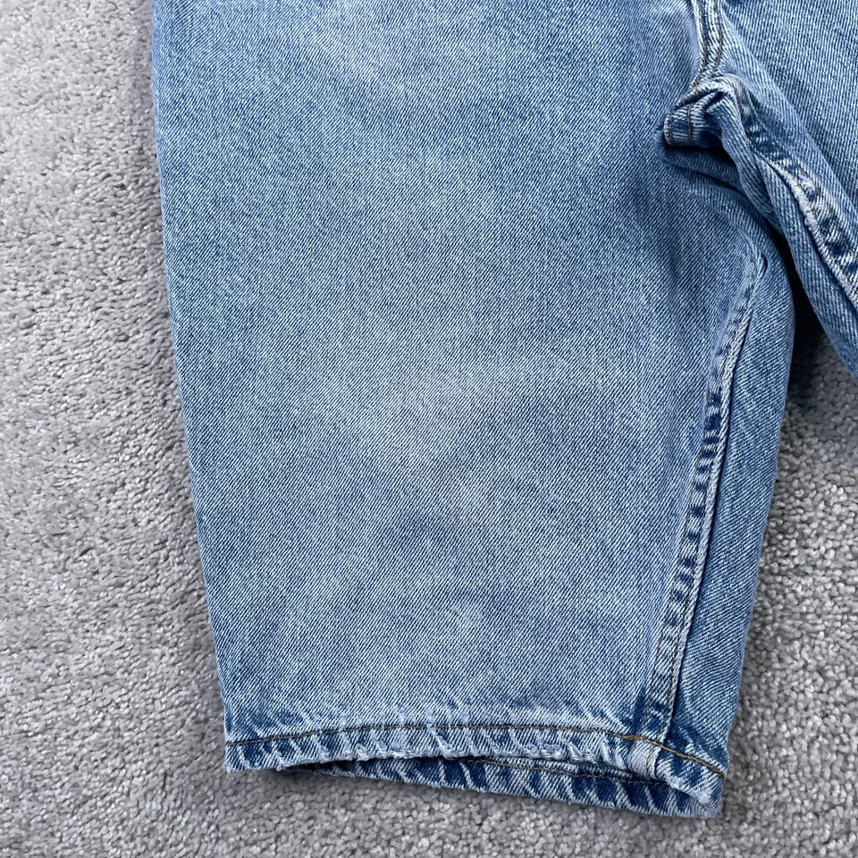 Pantalones Cortos de Jean Glory Desteñidos DE COLECCIÓN Para Mujer 10 Bermudas Azul Denim Tiro Alto Años 90 Foto 4 de 4