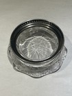 Cambridge Chantilly Etched Flowers Glass Coaster Sterling Silver Base Vintage — photo 7