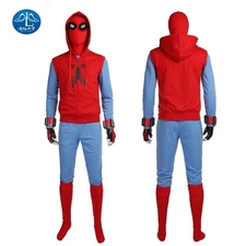 The Homecoming Spiderman Cosplay Set Suit Coat Mask Outfit Golve Props Halloween