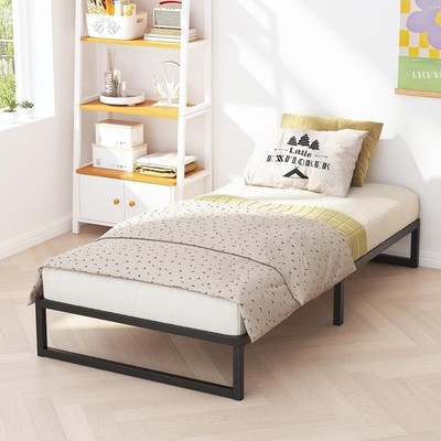 10 Inch Twin Bed Frames, Metal Platform Mattress Foundation with Steel Slat