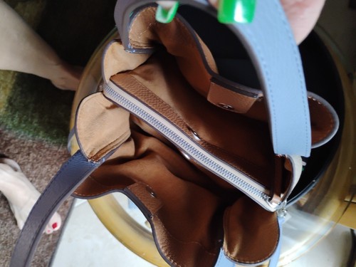 Amerikanische Lederhandtasche dreifarbig Schulter und Umhängetasche - Bild 4 von 6