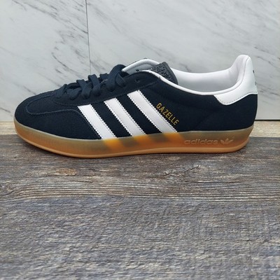 Adidas Gazelle Indoor Mens SZ 11.5 Black White Gum Sole JI2060