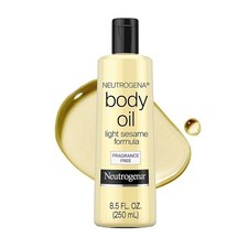 Neutrogena Body Oil, Light Sesame Formula Fragrance Free 8.5 fl oz 250 ml 