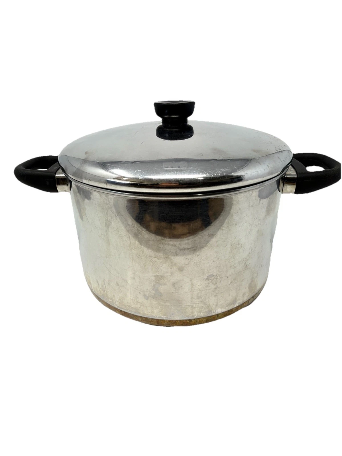 Revere Ware 1801 Copper Bottom 6 Qt Quart Stock Pot/ Dutch Oven w Lid Clinton IL