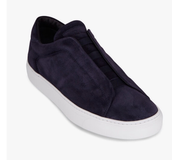 To Boot New York “AINSWORTH” Navy Blue Stone Suede Sneaker  display picture 1
