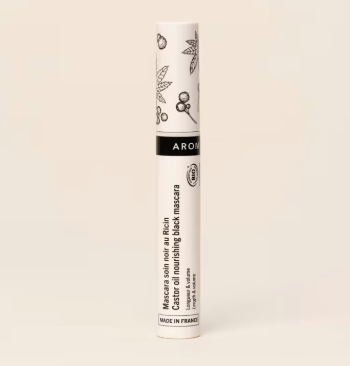 Mascara soin Noir au Ricin BIO Aroma-Zone - Volume et nutrition pour cils fragiles 7ml
