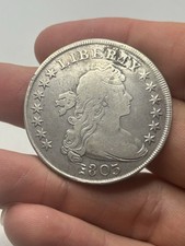 1803 Draped Bust Silver Dollar $1 - F/Fine Details Plugged! Rare /Better Type***