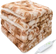 Updated Weighted Heated Blanket for Men/Women 15 Lbs Electric Blanket Dual Sided