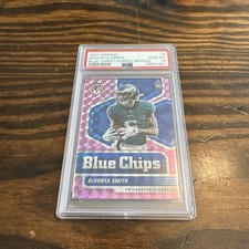 2021 Mosaic Devonta Smith Blue Chips Rookie Purple Mosaic /49 PSA 10