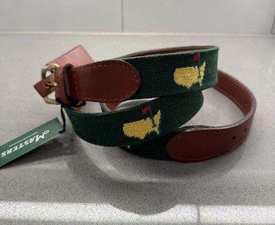2026 Masters Smathers And Branson Green Needlepoint Patron Golf Belt Size 40