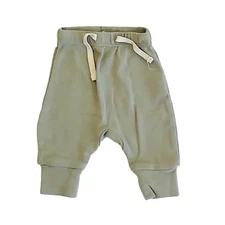 Quincy Mae Sage Drawstring Bottoms Newborn Size Soft Comfortable Pants