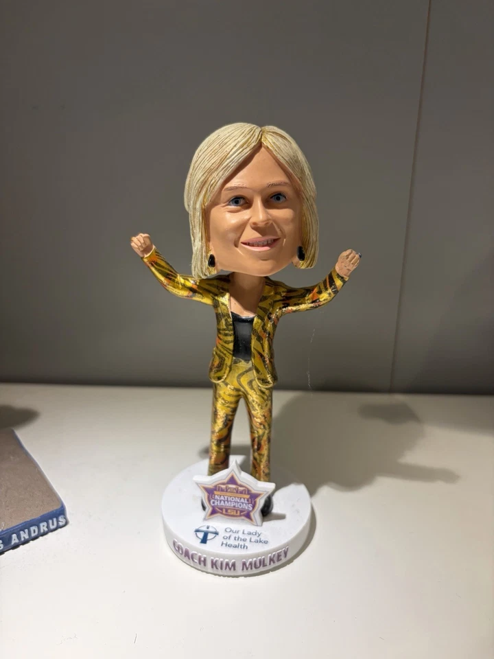 Coach Kim Mulkey LSU Tigers NCAA 2023 National Champions Bobblehead NIB - Image 1 of 1