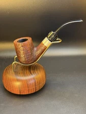 Mastro De Paja Bent Pot  1C + One Sun Tobacco Pipe - Professionally Restored