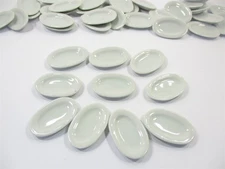 10x35mm Mini White Oval Plate Dish Dollhouse Miniature Kitchenware Ceramic 10830