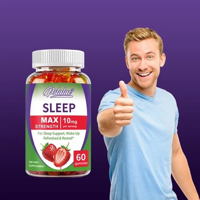 PSLALAE Sleep Gummies 10mg - Night Sleep Aid, Improve Sleep Quality, Relax and Calm