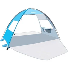 Outdoor Master Beach Tent 3 Person Sky Blue UPF 50+ Sun Protection Waterproof