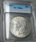 1886-S Morgan Dollar Silver  ---- ICG MS-60 Coin ---- #818C