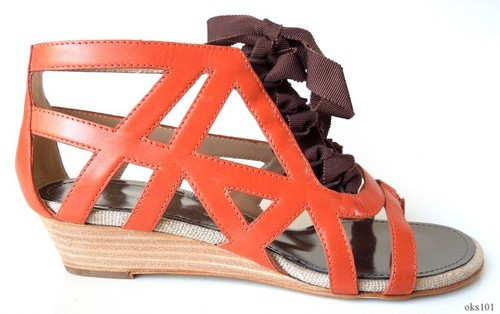 PROENZA SCHOULER 36.5 US 6.5 Marrón Corte Cuero GLADIADOR ZAPATOS PLANOS $795 - Imagen 2 de 6