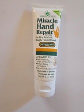 Miracle Hand Repair Cream 4 ounce tube with 60 Ultra Aloe, Safe for Diabetics