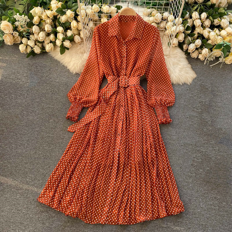 red polka dot chiffon dress Oksale Chiffon Dresses for Women Trendy Polka Dot One Shoulder Midi Dress Plus Size Tie Strap Casual Soft Cozy Ladies Going Out Outfits Red 3XL,