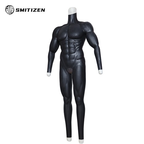 smitizen Schwarz Silikon voll Muskel Anzug männlich Kostüme für Halloween Party - Bild 2 von 14