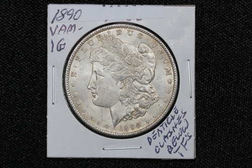 1890 Morgan Dollar VAM-1G Clashed Dies 223Q - Picture 3 of 4