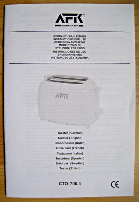Gebrauchsanleitung für Toaster CTO-700.4 von AFK