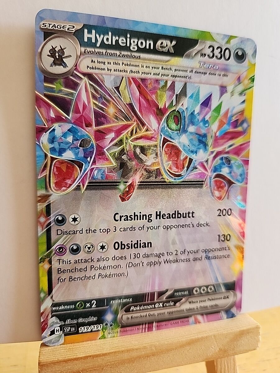 Hydreigon ex 119/191 Double Rare Pokemon Surging Sparks SV8 Hydreigon ex 119/191 Double Rare Pokemon Surging Sparks SV8